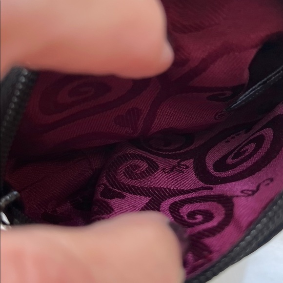 Brighton black Leather Heart Coin Purse - Picture 3 of 6